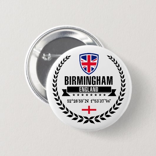 Birmingham Ronde Button 5,7 Cm (Voorkant /achterkant)