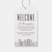 Birmingham Silhouet | Welkomstbericht Cadeaulabel (Voorkant)