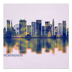 Birmingham Skyline Perfect Poster