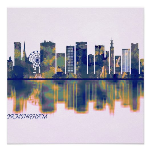 Birmingham Skyline Perfect Poster (Voorkant)