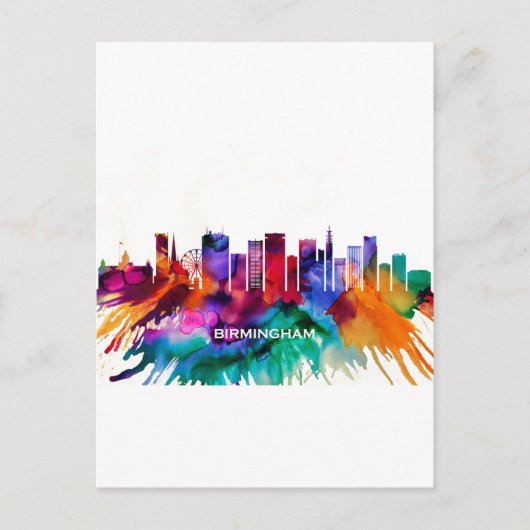 Birmingham Skyline Uitnodiging Briefkaart (Voorkant)