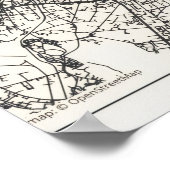 Birmingham Stadkaart Poster – Modern Minimaal Sted (Hoek)