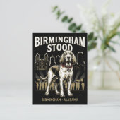 Birmingham Stood Bloodhound Civil Rights Heritage Briefkaart (Staand voorkant)