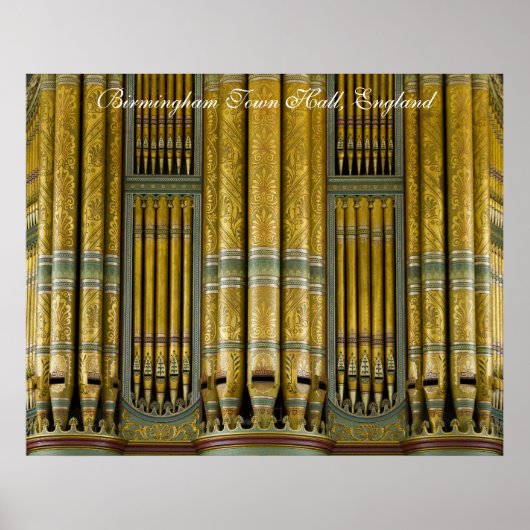 Birmingham Town Hall organ poster (Voorkant)