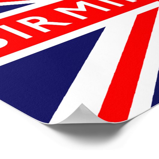 Birmingham UK Flag Poster (Hoek)