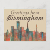 BIRMINGHAM UK SKYLINE BRIEFKAART (Voorkant)
