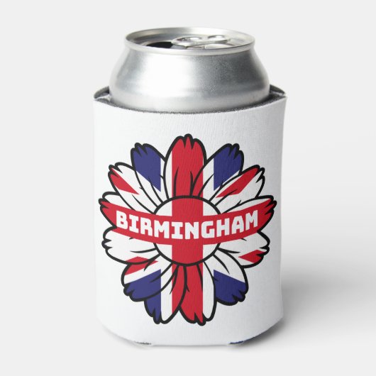 Birmingham Union Jack Sunflower Britse trots Blikjeskoeler (Blikje Voorkant)