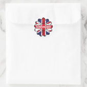 Birmingham Union Jack Sunflower Britse trots Ronde Sticker (Tas)