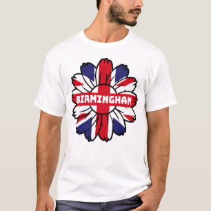 Birmingham Union Jack Sunflower Britse trots T-shirt