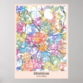 Birmingham United Kingdom City Map Poster (Voorkant)