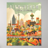 Birmingham United Kingdom Poster Art Print, City (Voorkant)