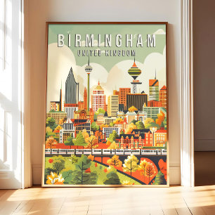 Birmingham Verenigd Koninkrijk Poster Kunstprint,