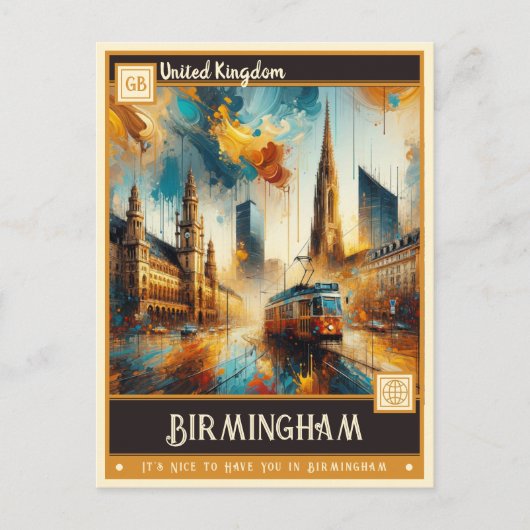 Birmingham, Verenigd Koninkrijk |  schilderij Briefkaart (Voorkant)