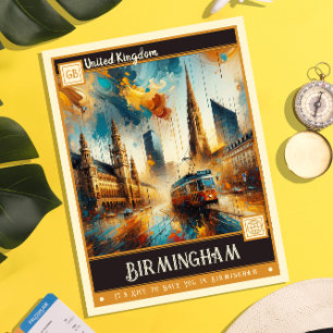Birmingham, Verenigd Koninkrijk schilderij Briefkaart