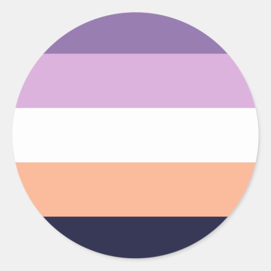 Biromantic Pride Flag Ronde Sticker (Voorkant)