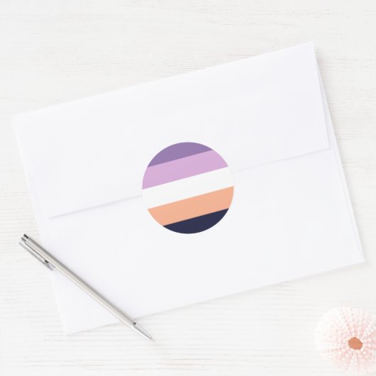 Biromantic Pride Flag Ronde Sticker (Envelop)