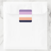 Biromantic Pride Flag Vierkante Sticker (Tas)