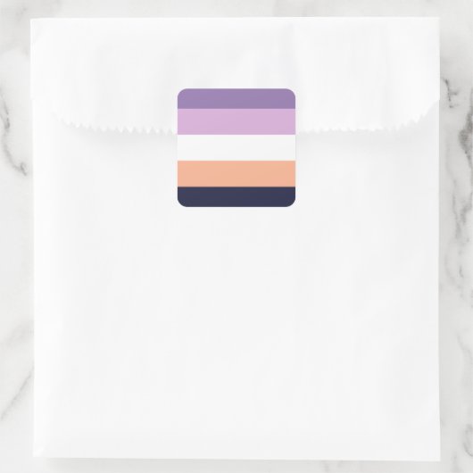 Biromantic Pride Flag Vierkante Sticker (Tas)