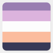 Biromantic Pride Flag Vierkante Sticker (Voorkant)