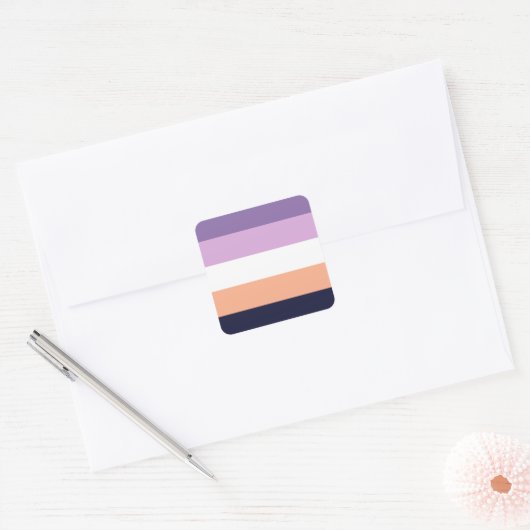 Biromantic Pride Flag Vierkante Sticker (Envelop)
