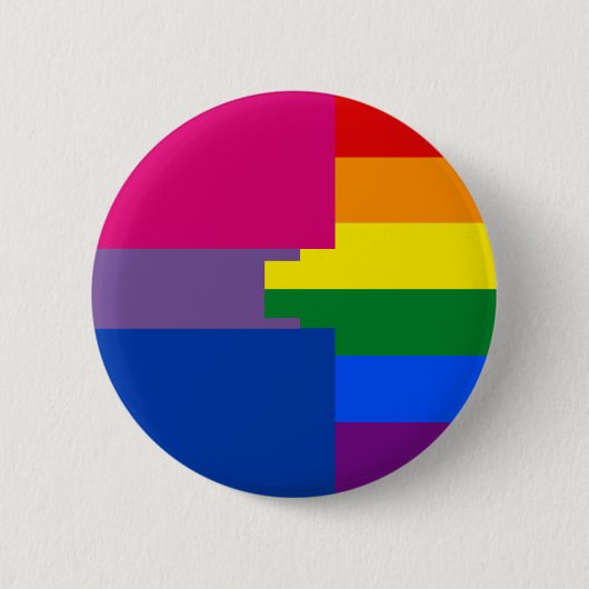 Biromantische Homoseksuele Pin Ronde Button 5,7 Cm (Voorkant)