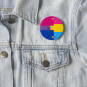 Biromantische Pansexual Pin Ronde Button 5,7 Cm (In situ)