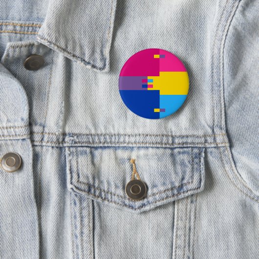 Biromantische Pansexual Pin Ronde Button 5,7 Cm (In situ)