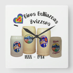 Birra Bellinzona Svizzera Vierkante Klok
