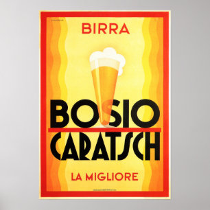 Birra BOSIO CARATSCH De beste oude Italiaanse bier Poster