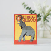 Birra Milano  Elephant Briefkaart (Staand voorkant)