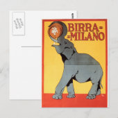 Birra Milano  Elephant Briefkaart (Voorkant / Achterkant)