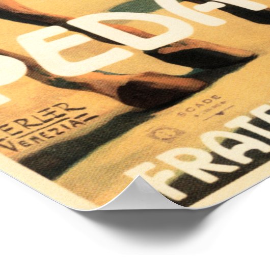 BIRRA PEDAVENA  Italiaans bier Adverteren Poster (Hoek)