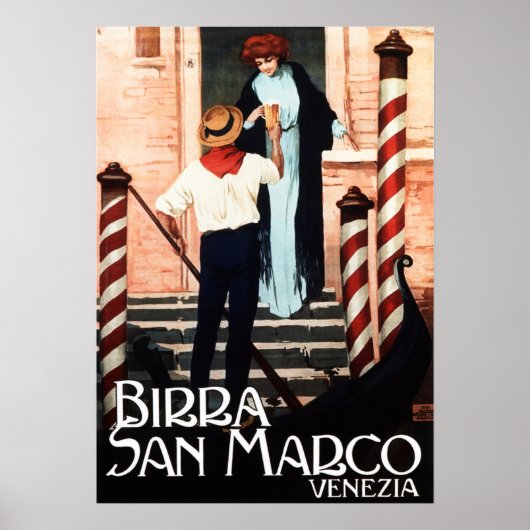 BIRRA SAN MARCO VENICE Italiaans Beer Poster (Voorkant)