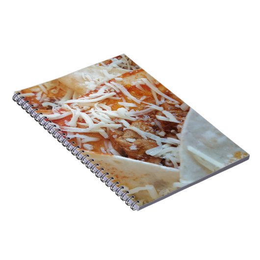 Birrito Cheese Funny Food Background Notitieboek (Rechterzijde)