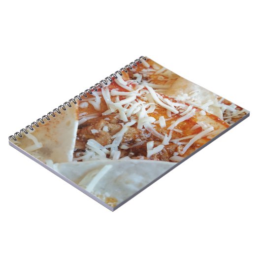 Birrito Cheese Funny Food Background Notitieboek (Linkerzijde)