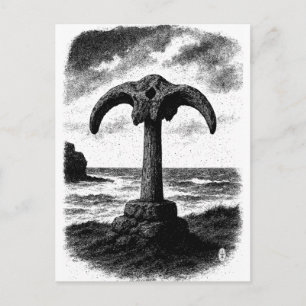 Birsay Walvisbot – Orkney Inktmonument Briefkaart