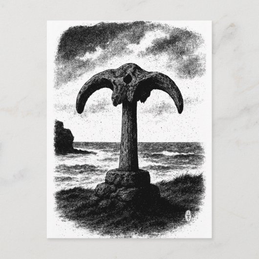 Birsay Walvisbot – Orkney Inktmonument Briefkaart (Voorkant)