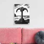 Birsay Walvisbot – Orkney Inktmonument Canvas Afdruk (Insitu (Woonkamer))