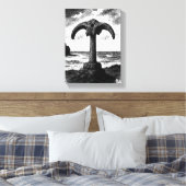 Birsay Walvisbot – Orkney Inktmonument Canvas Afdruk (Insitu (Slaapkamer))