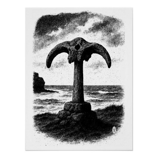Birsay Walvisbot – Orkney Inktmonument Perfect Poster (Voorkant)