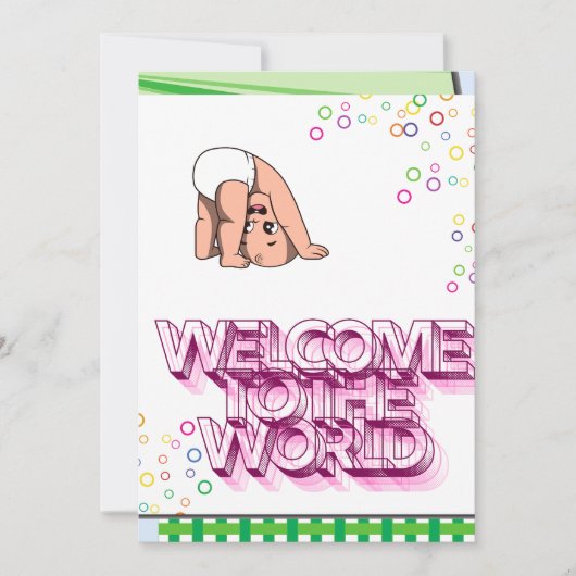 Birt Felicitatie baby Feestdagenkaart (Voorkant)