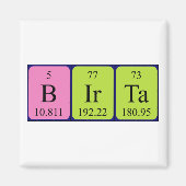 Birta periodieke table name magnet (Voorkant)