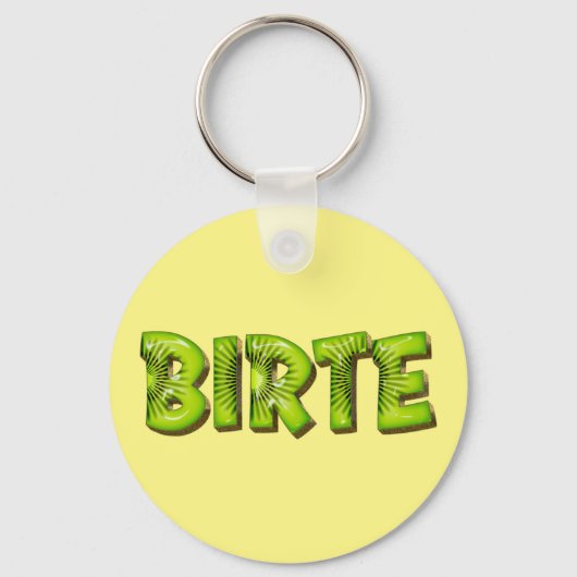 Birte Name Kiwi Design Schlüsselanhänger Sleutelhanger (Voorkant)