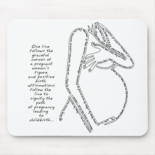 Birth Affirmations Mousepad Muismat (Voorkant)