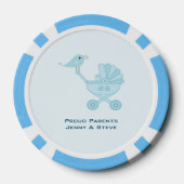 Birth Announcement Baby Bird Pokerchips (Achterkant)
