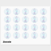 Birth Announcement Baby Bird Ronde Sticker (Vel)