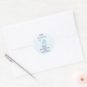 Birth Announcement Baby Bird Ronde Sticker (Envelop)