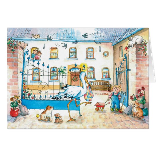 Birth announcement "Baby's Arrival" Greeting Card Kaart