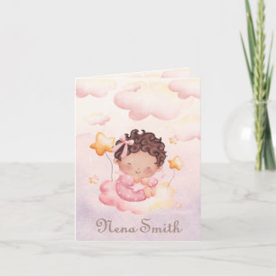 Birth announcement black girl - Dreamy cloud girl Aankondiging
