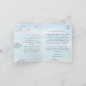 Birth announcement card boy - Elephant on cloud Aankondiging (Binnen)
